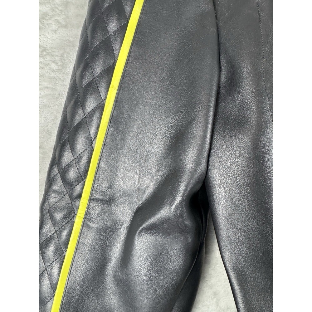 Vintage LIP SERVICE Rock Moto Full Zip Jacket Womens Size Large PVC Cloth USA - Picture 7 of 16